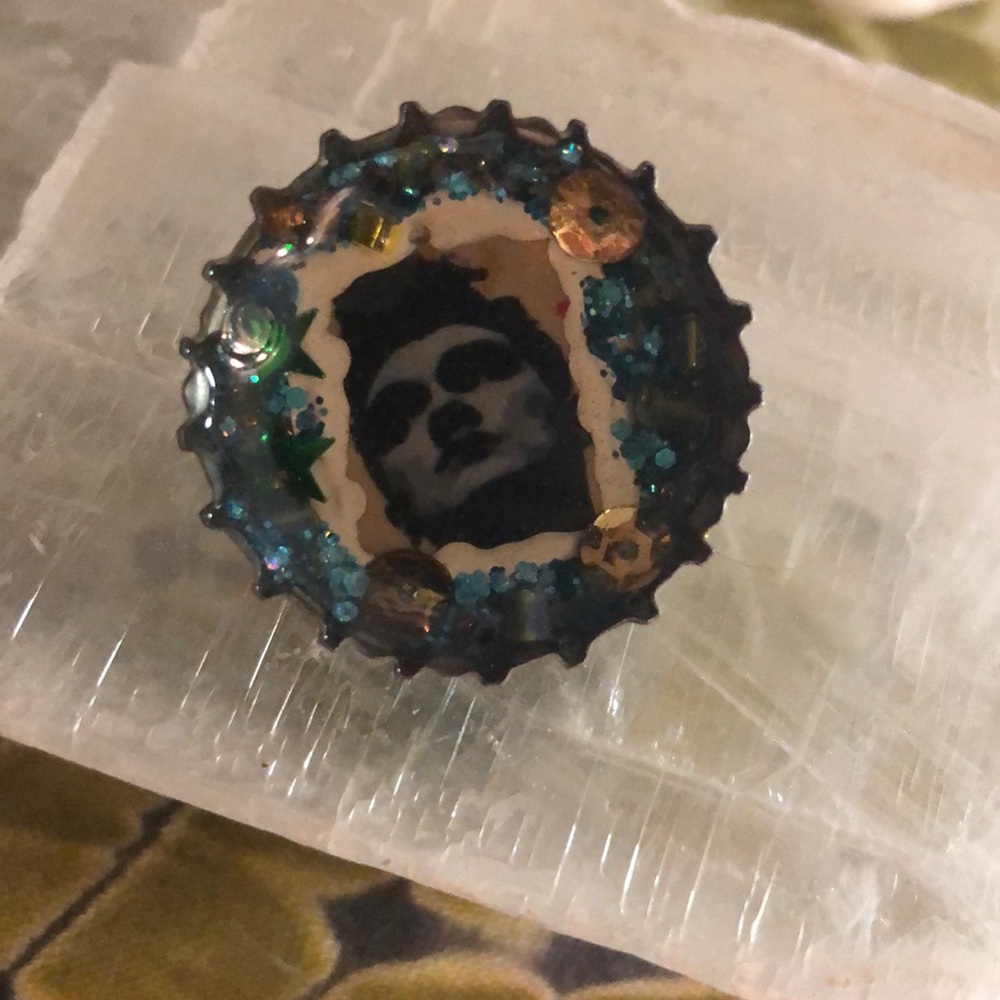 Morrissey Bottle cap pin Handmade by ME